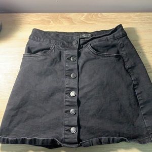 Black Jean Skirt